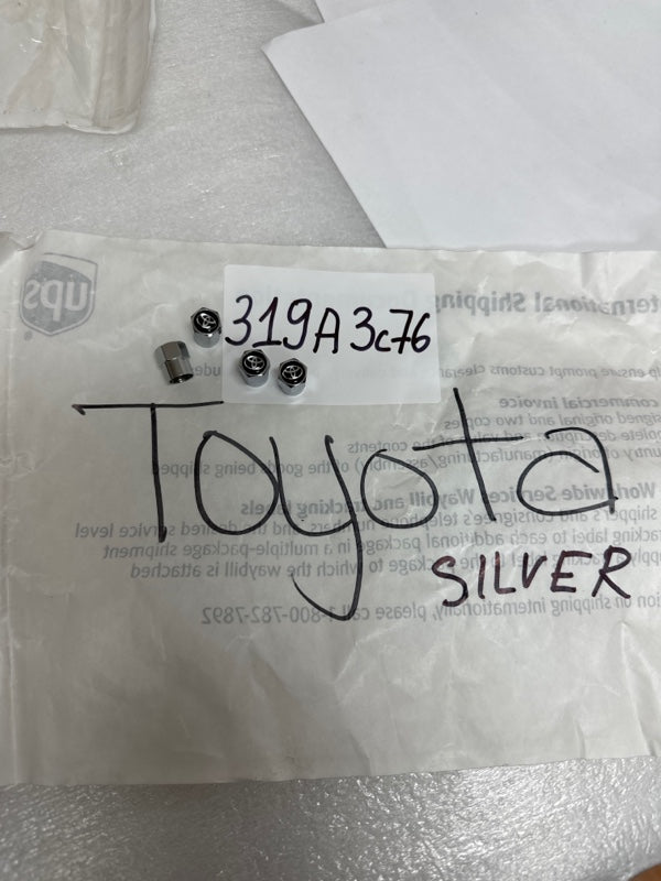 Set of 3 Universal Toyota Silver Wheel Stem Air Valve Caps 319a3c76