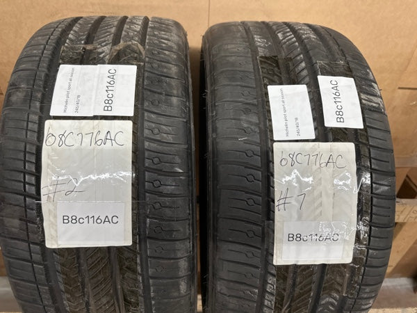 Set of 2 Tires Michelin pilot sport all season Size 245/40/18