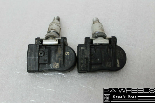 SET OF 2 GENUINE BMW FACTORY OEM TIRE PRESSURE TPMS SENSORS 433MHz