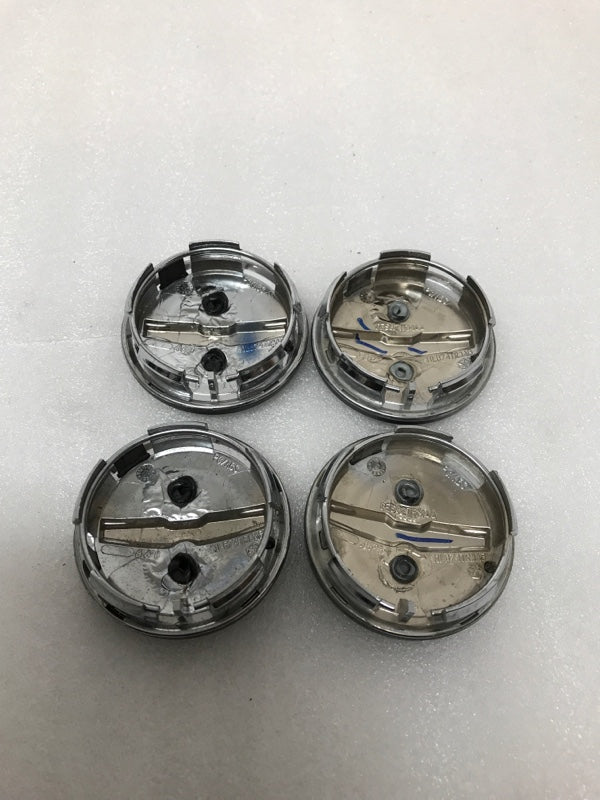 Set (4)* Satin Black with Chrome logo Chrysler wheel center cap. #1LB74TRMAB 61698