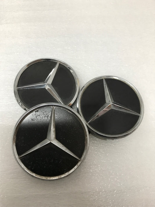 SET OF 3 Center Caps Mercedes Benz 220 400 01 25 (75 MM)