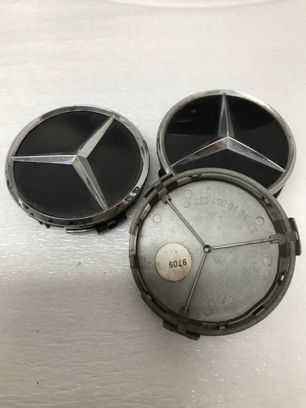 SET OF 3 Center Caps Mercedes Benz 220 400 01 25 (75 MM)
