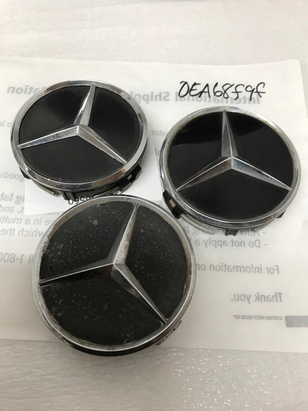 SET OF 3 Center Caps Mercedes Benz 220 400 01 25 (75 MM)